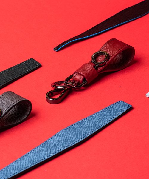 Portachiavi in pelle, in vari colori