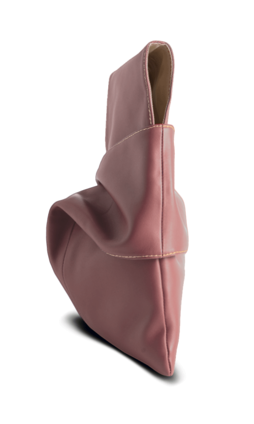 Pochette da polso modello kyo, in vera pelle colore glicine. Made in Italy