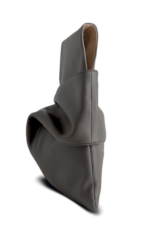 Pochette da polso modello kyo, in vera pelle colore grigio. Made in Italy