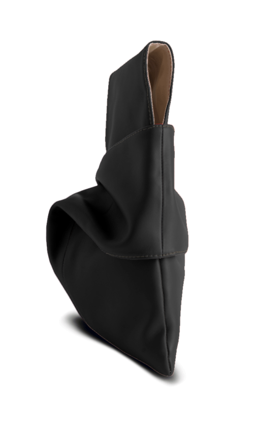 Pochette da polso modello kyo, in vera pelle colore nero. Made in Italy