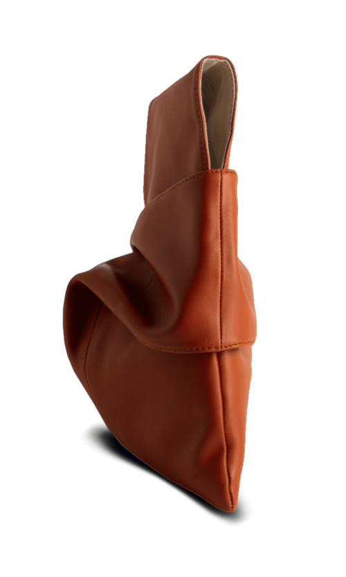 Pochette da polso modello kyo, in vera pelle colore sigaro. Made in Italy